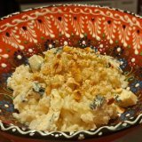 Il a l'air drôlement crémeux ce risotto... Une recette parfaite en ces temps frisquets et pluvieux.